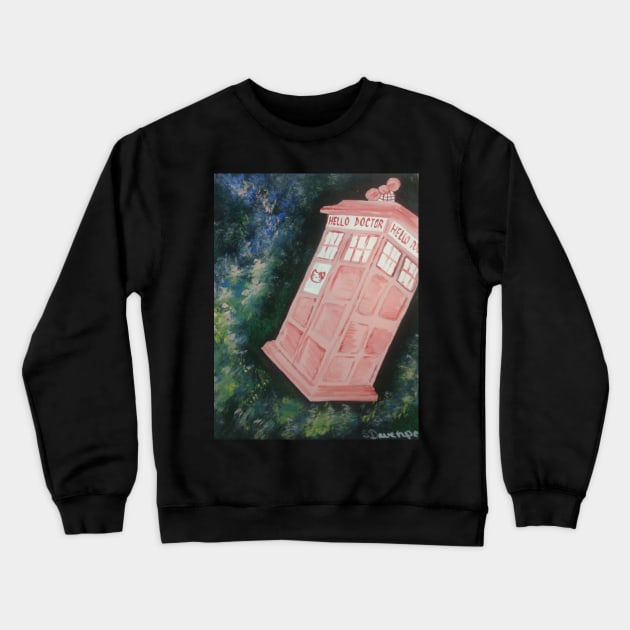 pink phonebox Crewneck Sweatshirt by stephaniedport